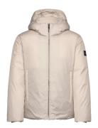 Calvin Klein Non Quilt Padded Hooded Jacket Kräm