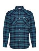 Wrangler Flannel Western Shirt Blå