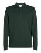 Calvin Klein Liquid Touch Slim Ls Polo Grön