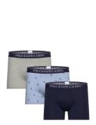 Classic Stretch-Cotton Trunk 3-Pack Boxerkalsonger Navy Polo Ralph Lau...