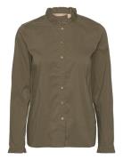 Culture Cuantoinett Button Shirt Khaki Green