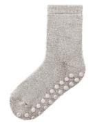 Nmfwaksi Wo/Bl Terry Sock W/Non Skid Sockor Strumpor Grey Name It