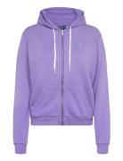 Cotton Fleece Full-Zip Hoodie Tops Sweat-shirts & Hoodies Hoodies Purp...