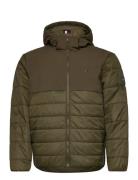 Tommy Hilfiger Cl Mixed Media Hooded Jacket Khaki Green