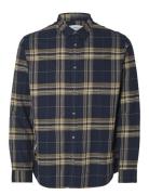 Selected Homme Slhslimowen-Brushed Shirt Ls Noos Marinblå