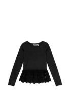 Riana Tops T-shirts Long-sleeved T-shirts Black Molo