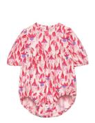 Mini Rodini Fuchsia Aop Woven Body Röd