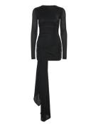 Cassidy Tie Front Dress Kort Klänning Black Bardot