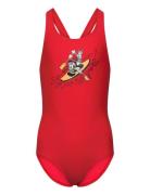 Adidas Disney Mickey & Friends Swim Suit Baddräkt Badkläder Red Adidas...