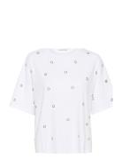 Kbrenee Top Tops T-shirts & Tops Short-sleeved White Karen By Simonsen