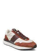 Train 89 Suede-Paneled Sneaker Låga Sneakers Brown Polo Ralph Lauren