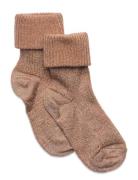 Ida Glitter Socks Sockor Strumpor Brown Mp Denmark