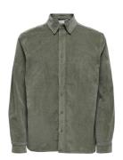 ONLY & SONS Onsmichael 18W Reg Cord Stretch Ls Noos Grön