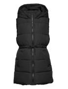 Long Quilted Gilet Fodrad Väst Black Mango