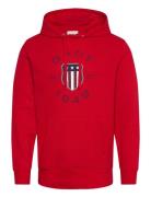 Print Sweat Hoodie Tops Sweat-shirts & Hoodies Hoodies Red GANT