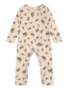 Petit Piao Jumpsuit L/S Printed Beige