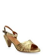 Hermine Sandal Med Klack Gold Anonymous Copenhagen