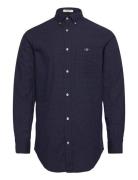 Reg Micro Print Shirt Tops Shirts Casual Navy GANT