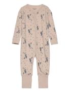 CeLaVi Jumpsuit Ls - Aop Beige