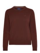 Superfine Lambswool C-Neck Tops Knitwear Jumpers Brown GANT