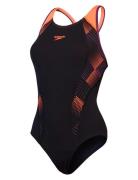 Speedo Womens Placement Laneback Svart