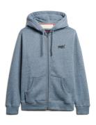 Superdry Essential Logo Zip Hoodie Blå