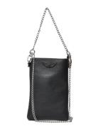 Zadig & Voltaire Rock Ph Pouch Grained Leather Svart