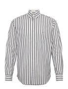 GANT Reg Poplin Stripe Shirt Blå