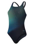 Speedo Womens Digital Printed Medalist 1 Pc Blå