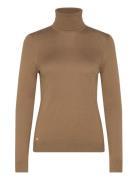 Lauren Ralph Lauren Silk-Blend Turtleneck Sweater Khaki Green