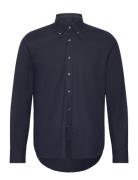 Oscar Jacobson Reg Fit Bd Brushed Flannel Marinblå