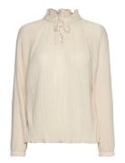 Myrapw Bl Tops Blouses Long-sleeved Cream Part Two