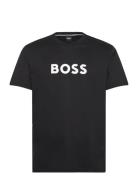 T-Shirt Rn Tops T-shirts Short-sleeved Black BOSS