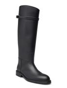 Calfskin Tall Riding Boot Höga Stövlar Black Polo Ralph Lauren