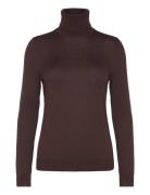 Lauren Ralph Lauren Silk-Blend Turtleneck Sweater Brun