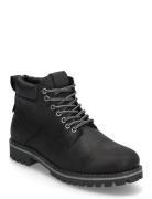 Jfwqueensway Leather Boot Sn Snörade Stövlar Black Jack & J S