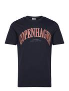 Lindbergh Copenhagen Heritage S/S Tee Marinblå