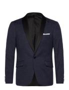 Lindbergh Jaquard Smoking Blazer Marinblå