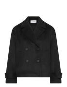 Renate Short Wool Blend Jacket Ulljacka Jacka Black Bubbleroom