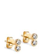 Enamel Copenhagen Twin Cz Studs Guld