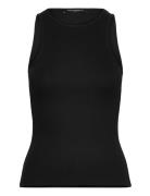 French Connection Rassia Sheryle Ribbed Tank Svart