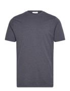 Lindbergh Basic Tee S/S In Melange Marinblå