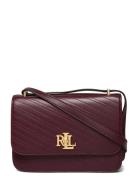 Lauren Ralph Lauren Stitched Nappa Leather Medium Sophee Bag Burgundy