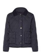 Quilted Cord Detailed Jacket Kviltad Jacka Navy GANT