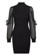 Krista Organza Puff Slv Dress Kort Klänning Black French Connection