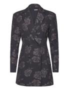 ROTATE Birger Christensen 3D Flower Blazer Dress Grå