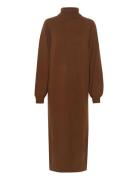 Manzigz Ls Dress Knälång Klänning Brown Gestuz