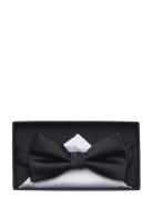 Polyester Bow Tie Fluga Black Lindbergh Black