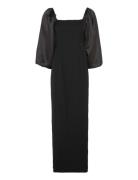 Malina Helena Pouf Sleeve Maxi Dress Svart