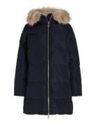 Mw Down Reg Coat With Fur Fodrad Rock Navy Tommy Hilfiger